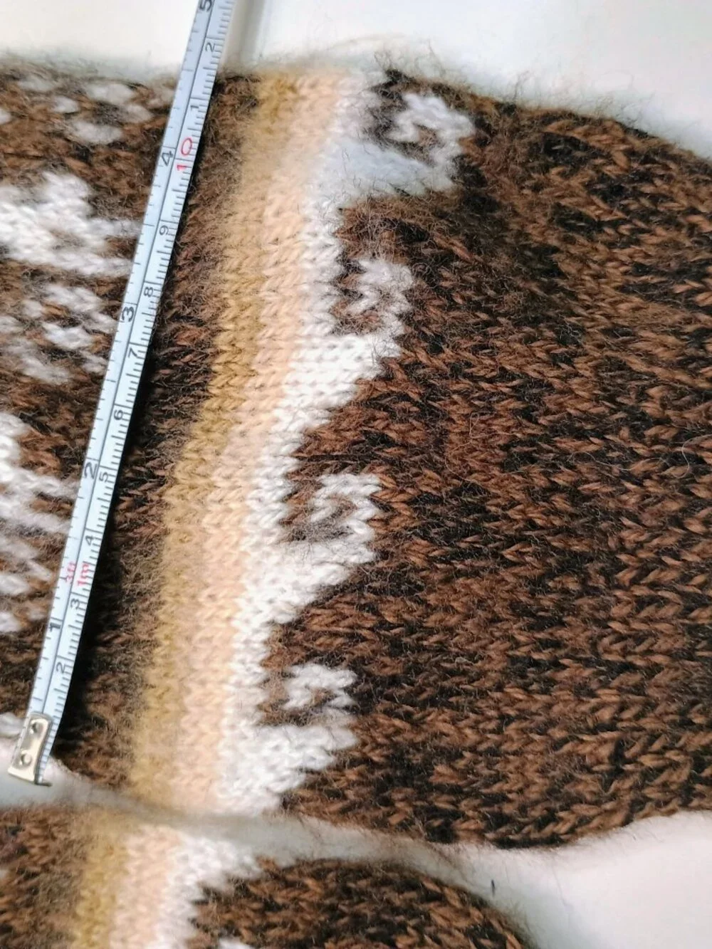 Hand-knitted Alpaca Leg Warmers in Natural Brown